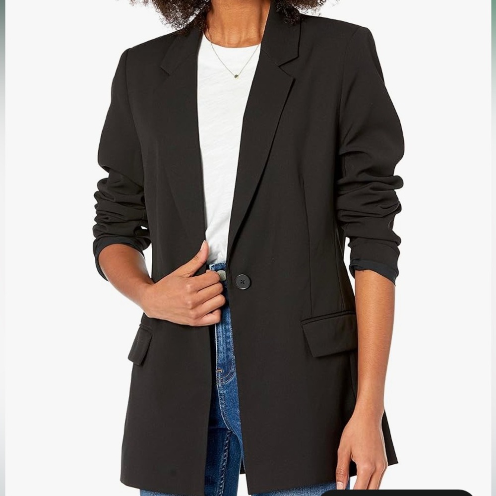 NWT The Drop Essential Women’s Long Classic Black Blazer | S
